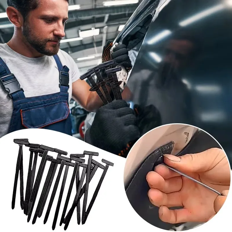 Universal Nylon Cable Tie Buckle Auto Fastener Screw Replacement Clip Car Fender Trunk Engine Guard Panel Wire Management Secure