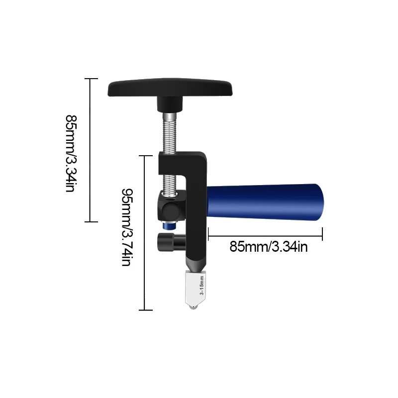 8 Chiếc Chuyên Nghiệp Dễ Dàng Dán Kính Cường Lực Cắt 2 Trong 1 Gạch Ceramic Kính Cắt 1 Dao Cắt Di Động dụng Cụ Mài Dao Kéo