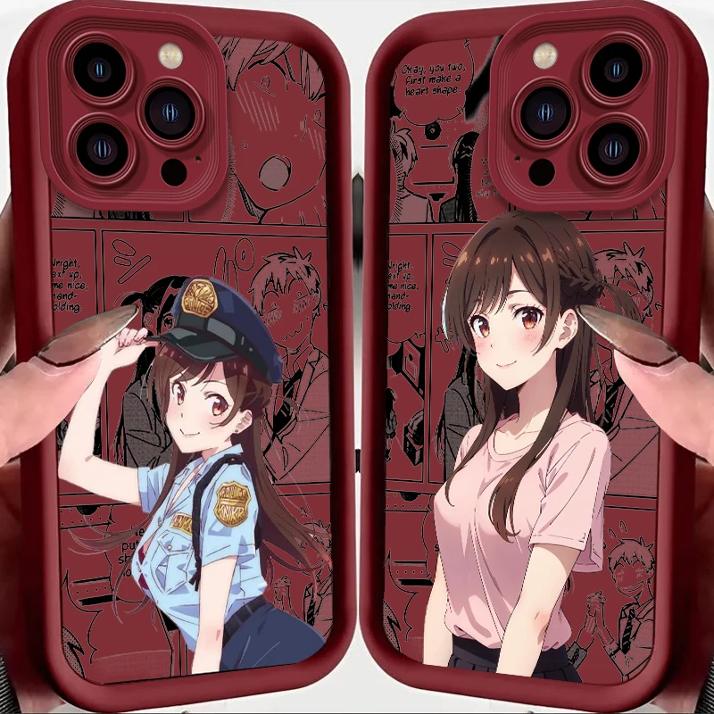 

Rent A Girlfriend Anime Cute Eye Ladder For Apple iPhone 15 14 13 12 11 XS XR X Pro Max Plus Back Phone Case