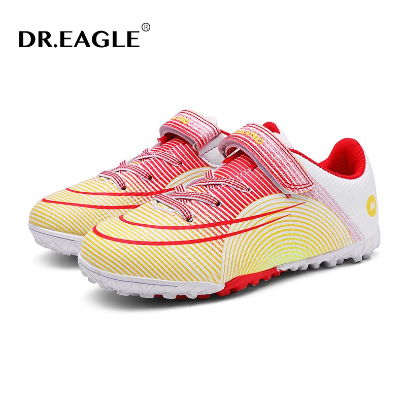 DR.EAGLE Men Soccer Shoes Anti-Slippery Futsal Kids Football Sneakers Indoor Sports Shoes Professional Training TF Shoes Cleats