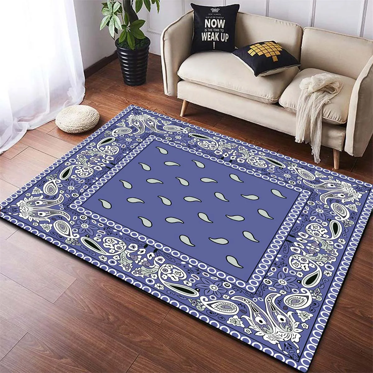 Multicolor Bandana Pattern Soft Carpet Area Rug Bathroom Floor Mat Rugs for Bedroom Carpets for Living Room Bedroom Door Mat