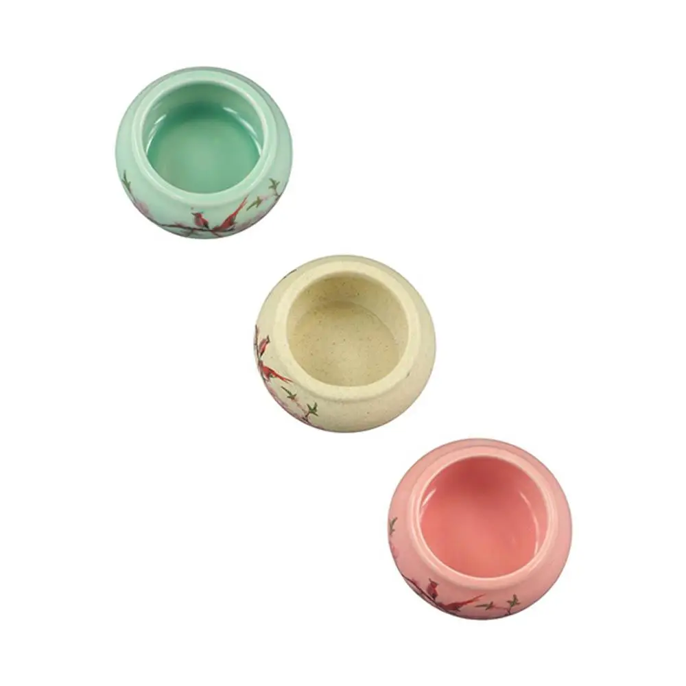 Durable Small Glaze Ceramic Jars Portable Moisture-proof Nail Cup with Lid Waterproof Mini Powder Ointment Cans Men