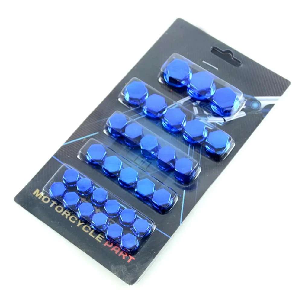 30PCS Universal Motorcycle Screw Decorative Cover Prevent Screws from Rusting Beautify Motorcycles Multicolor Screw Cap