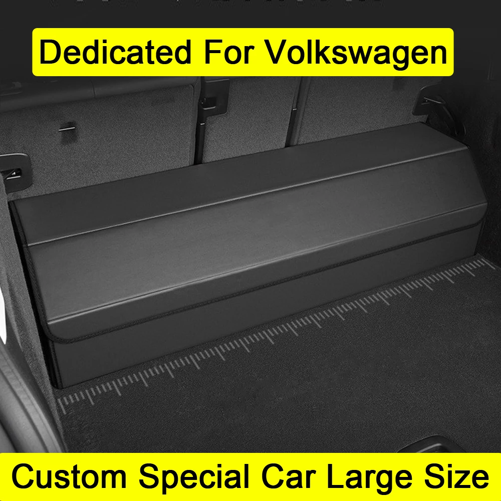 

Custom Size Car Trunk Organizer Box Large Capacity leather Trunk Storage Box For VW Golf 5 6 7 8 MK5 Jetta CC Passat B5 B6 B8