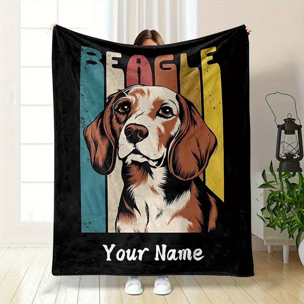 Adorable Beagle Dog Throw Blanket for Couch Pet Lover Gift Fleece Throw Cozy Decor Accent Warm Winter Home Nursery Accent