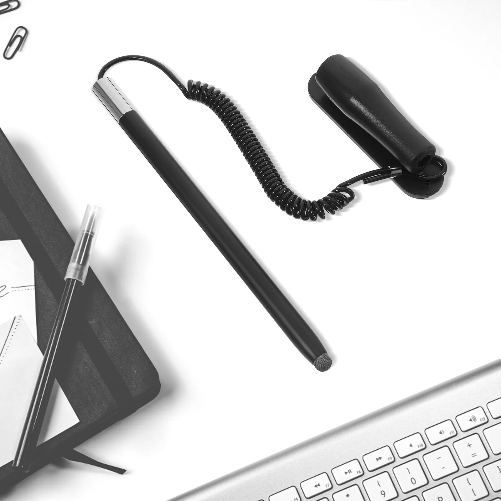 Pen with Stylus for Cars Touch Screen Devices Tablet Navigation Magnetic Dashboard Mount Spring Wire Holder Multifunctional Use