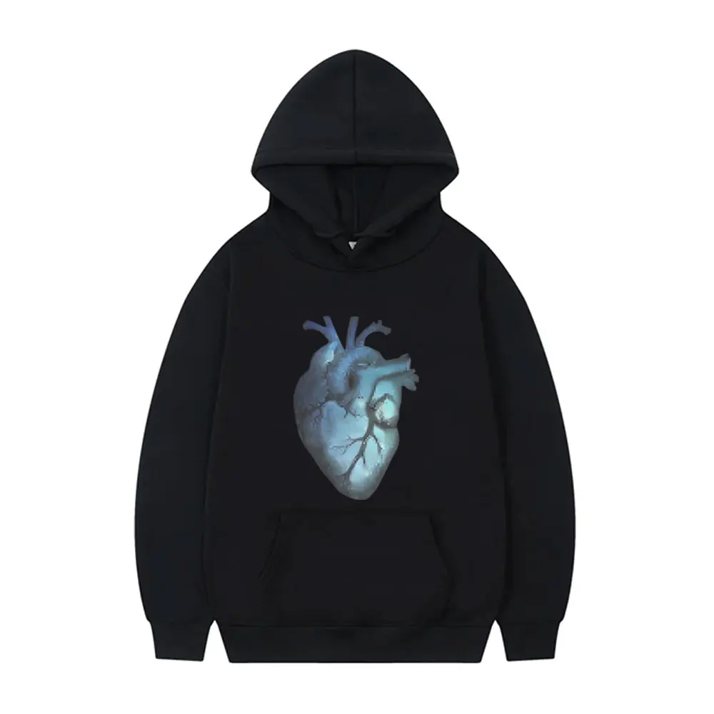 

QLF Heart Graphic Print Hoodie Le Monde Chico Album Sweatshirt PNL French Rap Band Hoodies Men Women Hip Hop Oversized Pullover