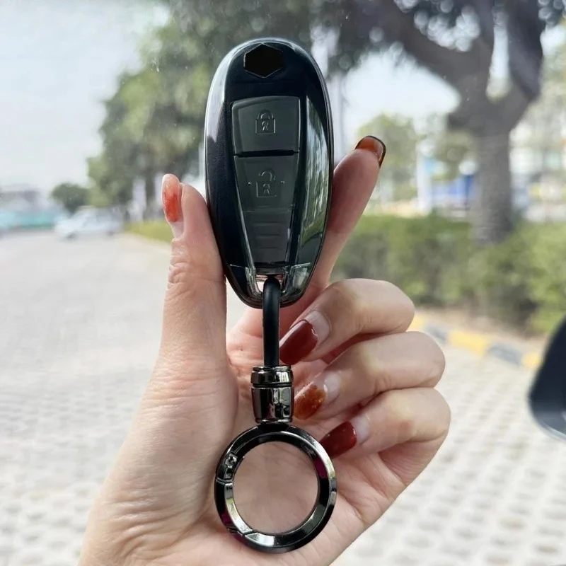 

For Suzuki Baleno Ertiga Ciaz Ignis Kizashi Swift SX4 S-cross Vitars Soft Car Smart Key Cover Case Bag Protector Keychain