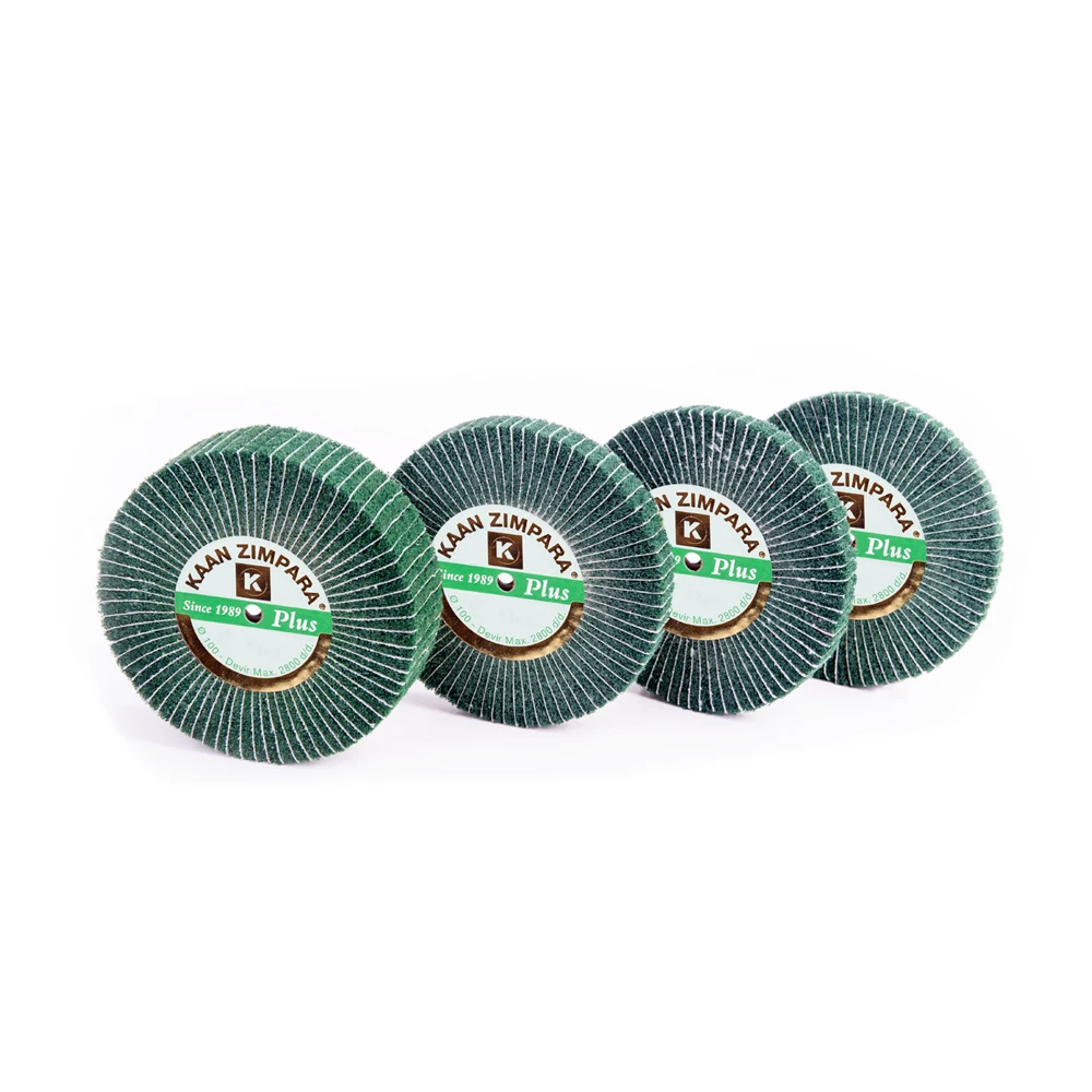 KAAN ZIMPARA Fiber Sandpaper Polishing Wheel 100mm Diameter Plus Green Abrasive Disc for Jewelry Metal Polishing Buffing