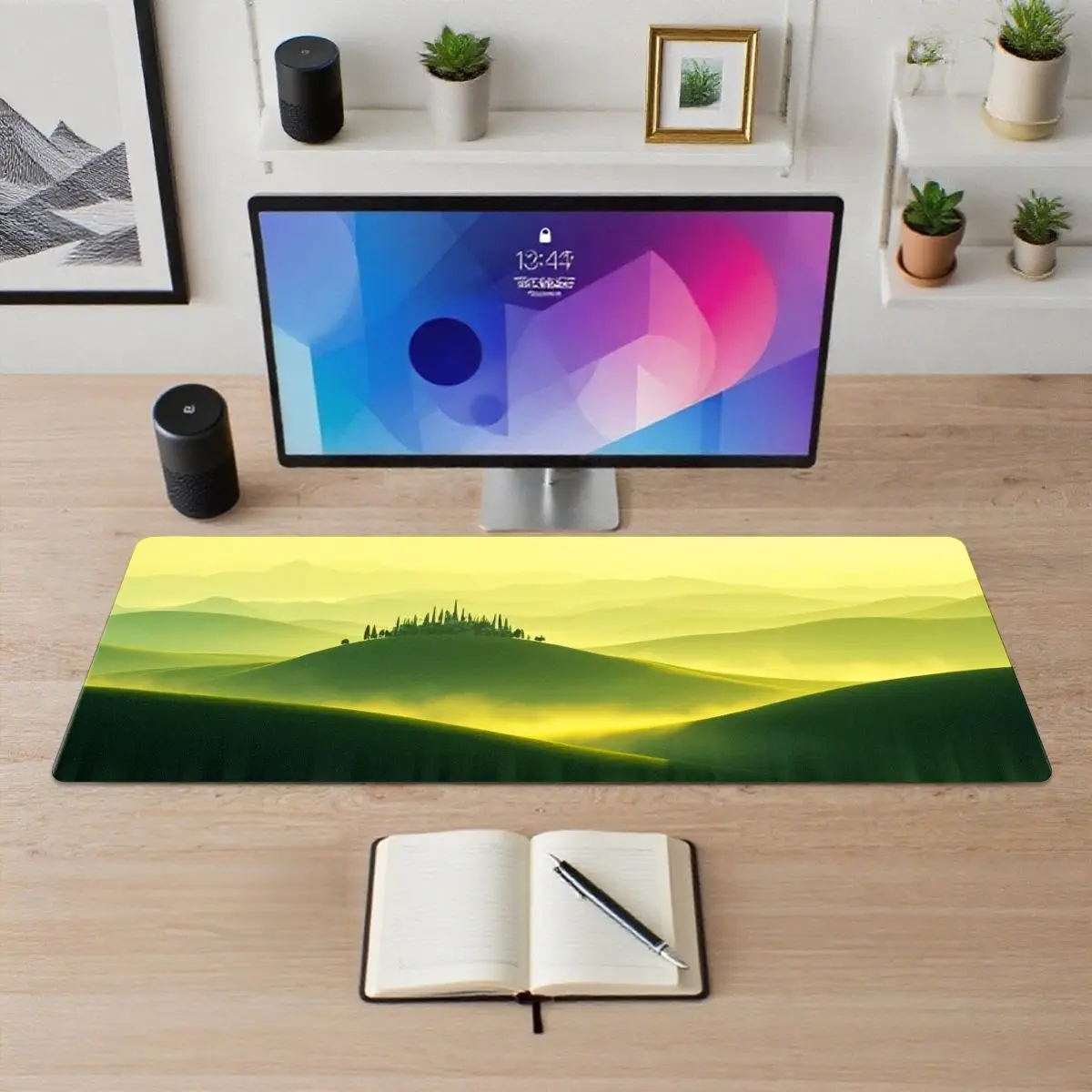 قطعة واحدة من لوحة الماوس كبيرة جدًا بطابع المناظر الطبيعية، 31.5 × 11.8 بوصة، قاعدة مضادة للانزلاق، مثالية للألعاب والاستخدام المكتبي. #2