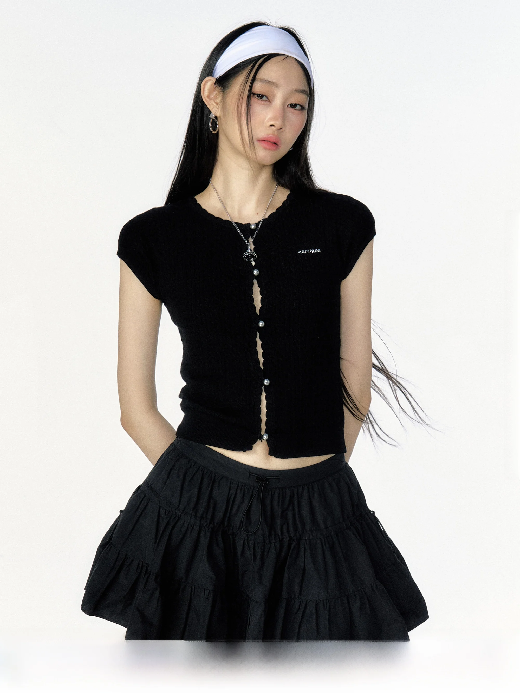 

Летний американский сексуальный вязаный кардиган Curriges с коротким рукавом, облегающий, для ношения под одеждой, женский топ из комфортной смесовой ткани