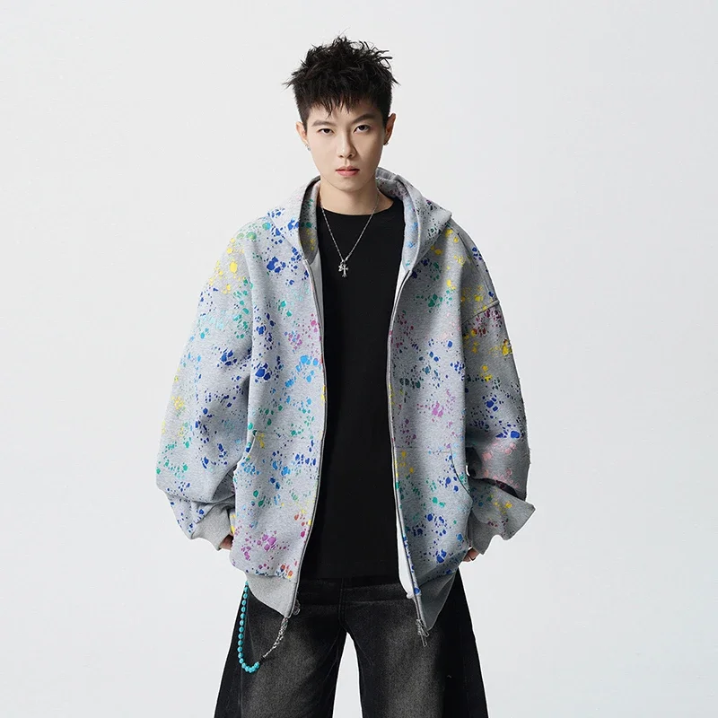 في الهواء الطلق سترة الصيد عادية رجالي مقنعين سترة هوديي رجالي اللون حجب الكتابة على الجدران تصميم سترة هوديي زوجين نمط معاطف