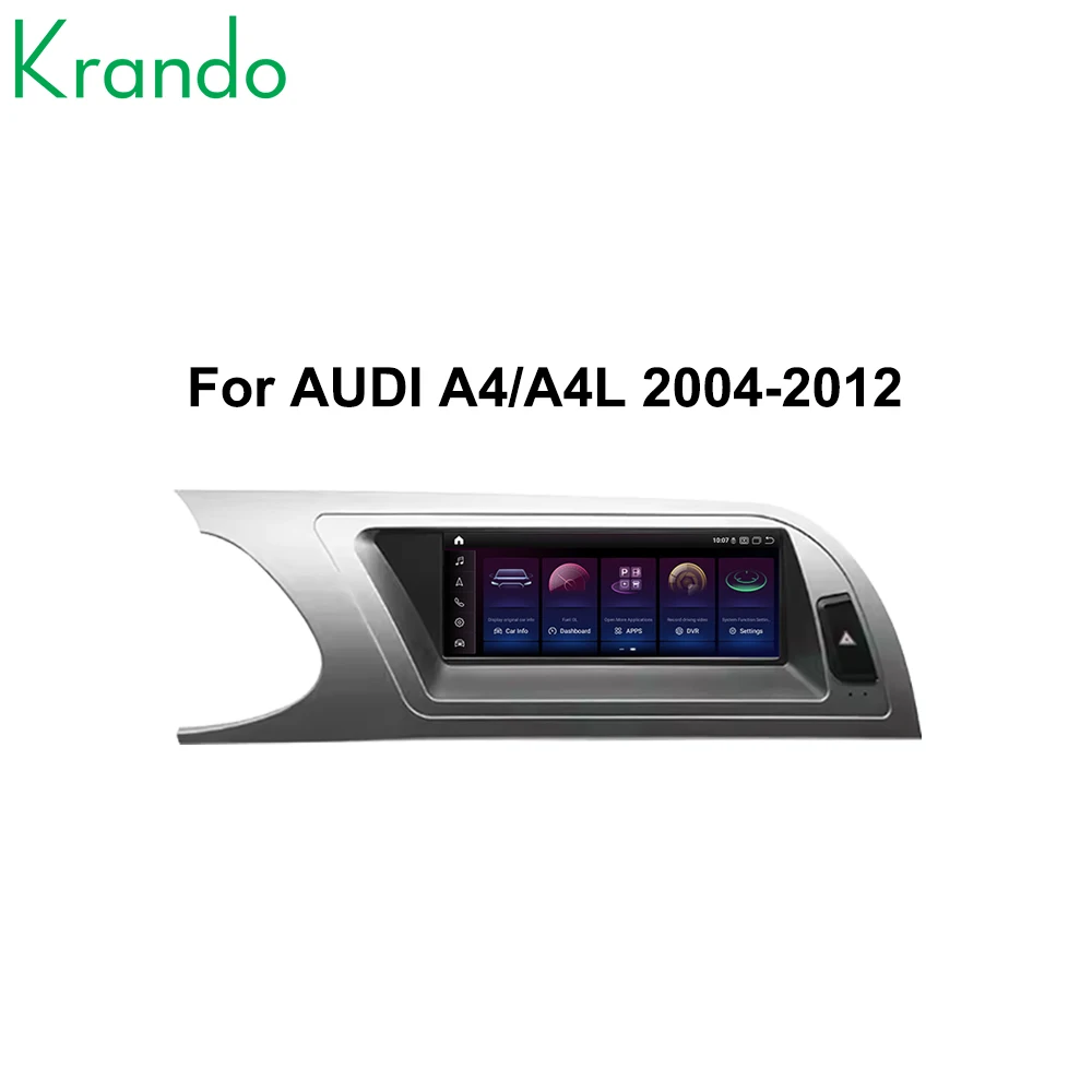 

Krando 8,8-дюймовая автоматическая система NBT Android для AUDI A4/A4L 2004-2012 GPS-навигация CarPlay HD с сенсорным экраном