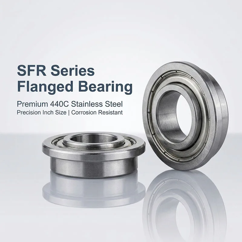10pcs  Inner Ring Extended Flanged Bearings SFR188 ZZ EE  6.35x12.7x4.762 Inch Stainless Steel Flange Bearing FR188 R188 ZZ