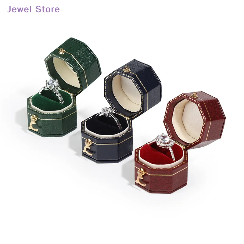 1PC Vintage Mini Ring Box Jewelry Shooting Props Portable Jewelry Box Engagement Retro Ring Box