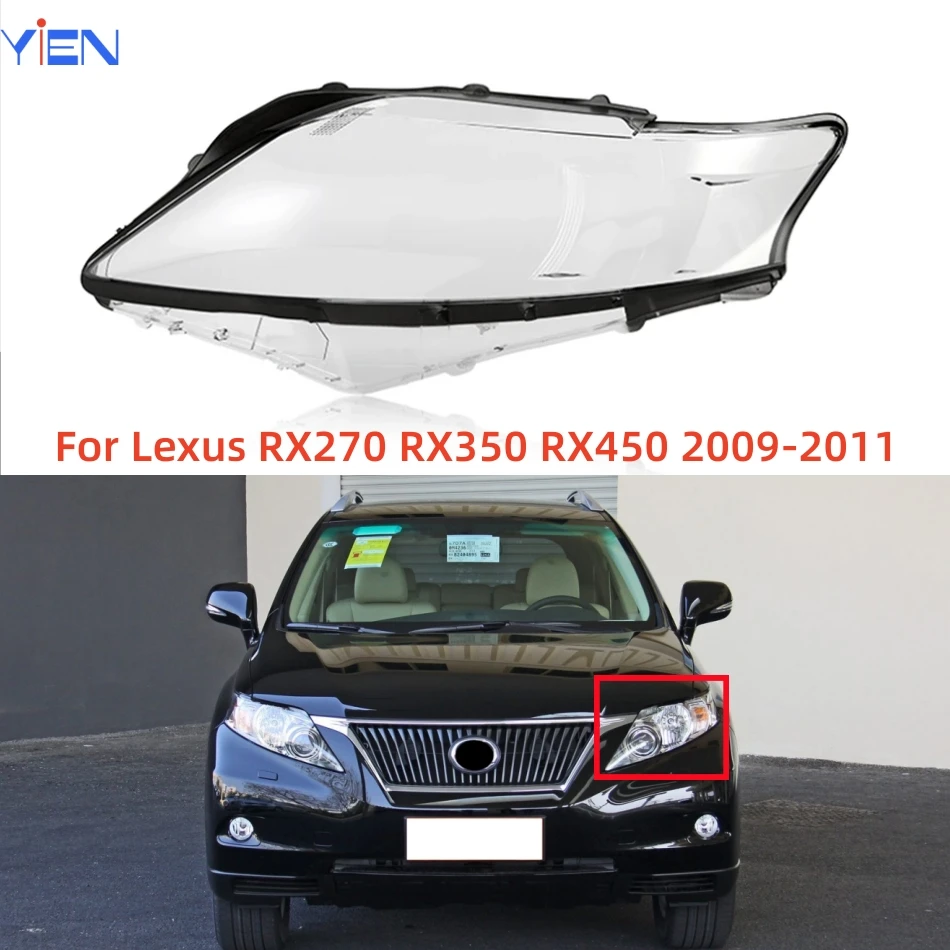 For Lexus RX RX270 RX350 RX450 2009 2010 2011 Car Gadget Replace A Transparent PC Lights Shell Headlight Lens Cover