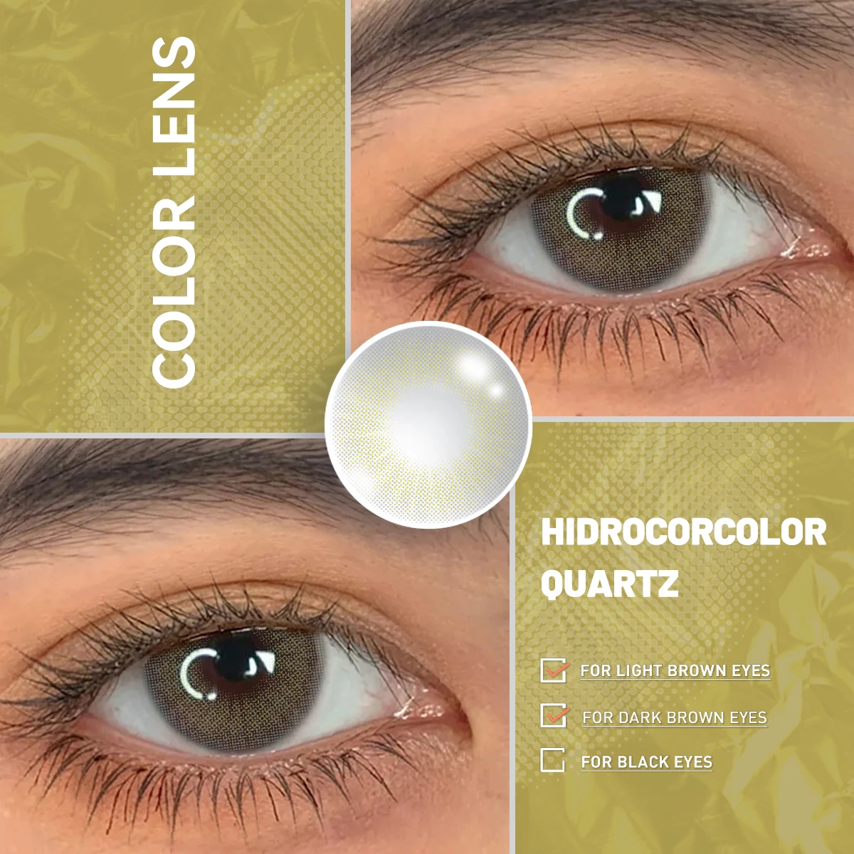 Visuashow Hidrocorcolor Bernstein-Braune Farblinsen für Augen, mit Natürlicher Kleiner Pupille, Jährlich mit Stärke. Weich und bequem, perfekt für den täglichen Gebrauch und das elegante Schönheits-Make-up – Detail 20