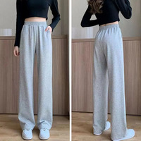 Xpqbb Black Gray Sweatpants for Women 2024 Summer New Basic Baggy Sports Pants Female Casual All-match Joggers Straight Pants