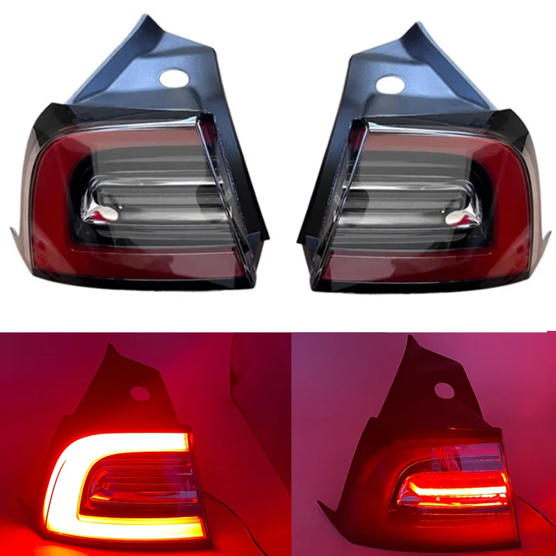 LED US Version Rear TailLight Red Turn Signal light Brake Lamp For Tesla Model 3/Model Y 2017-2023 3 Pin 1077397/1077399 1077398