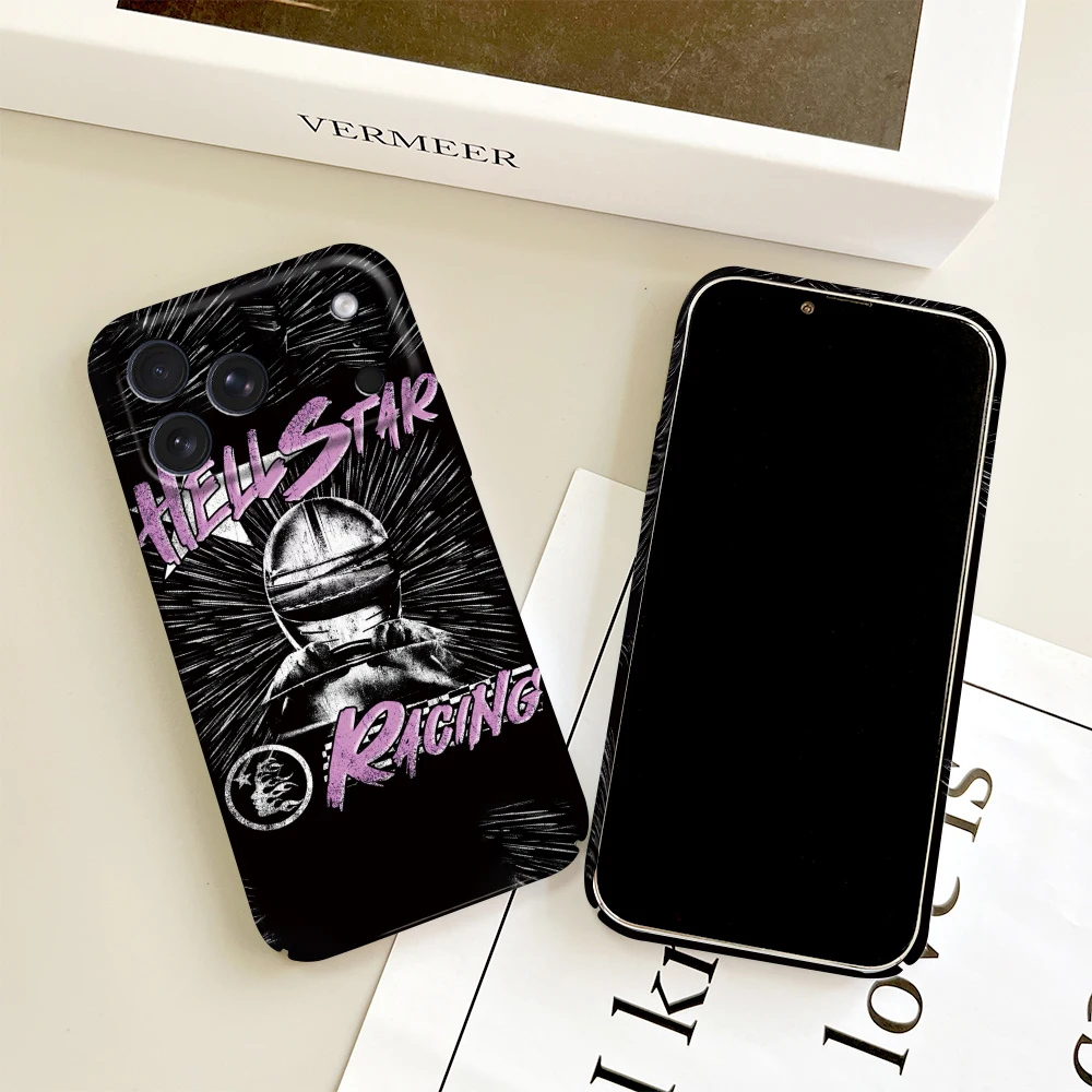 Fashion Graffiti H-H-Hellstars Phone Case For iPhone 17 16 15 14 13 12 11 E Plus Pro Max Mini Glossy HD Hard Cover Film Shell view 6