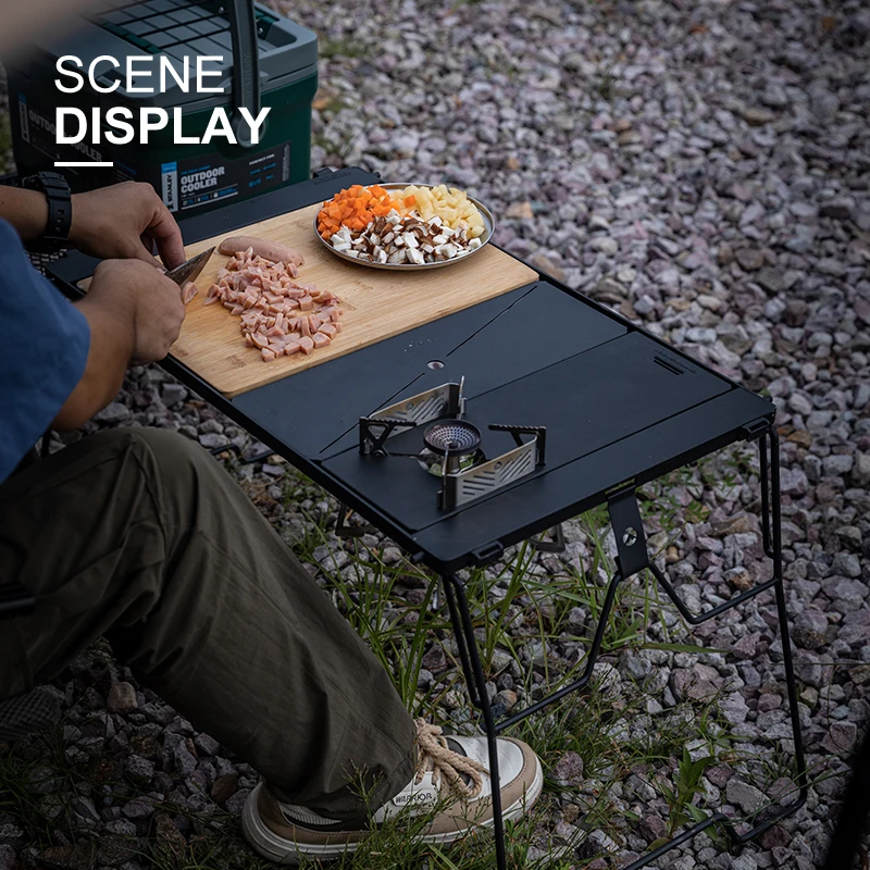 CAMPINGMOON CK-12BK-2P zwei Stück halbe Einheit Aluminium Deckenpaneel Kombination IGT Camping Tisch Zubehör Outdoor Klapptisch