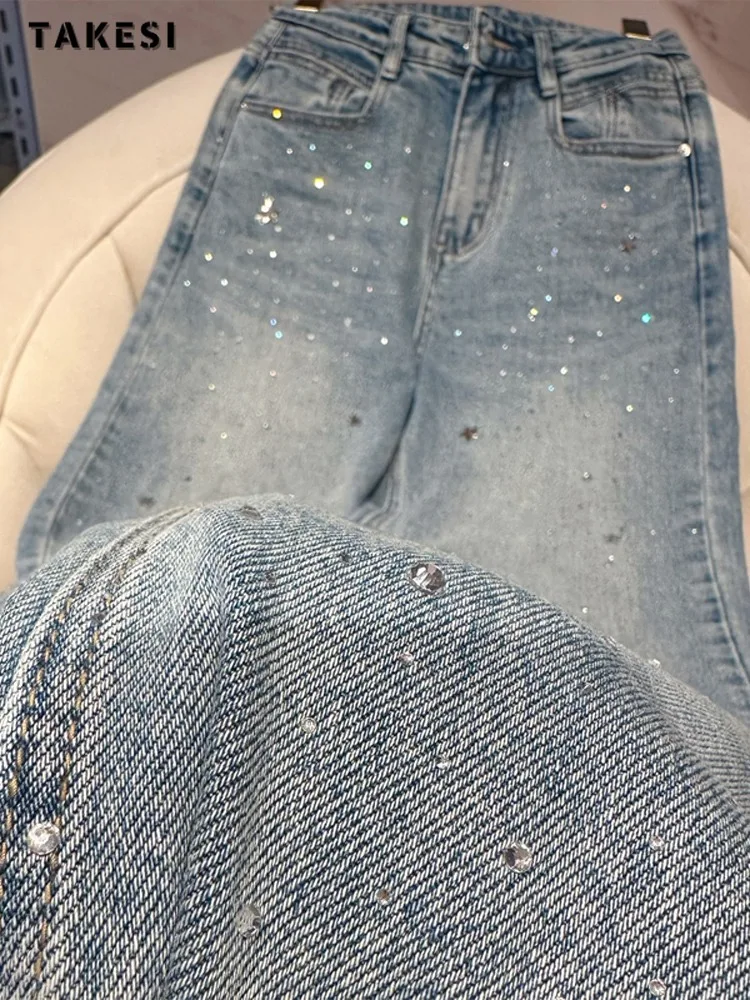 

Korean Y2K Baggy 2000s Denim Trouser Female High Street Retro High Waist Trashy Jeans Women's Washed Vintage Casual Pants