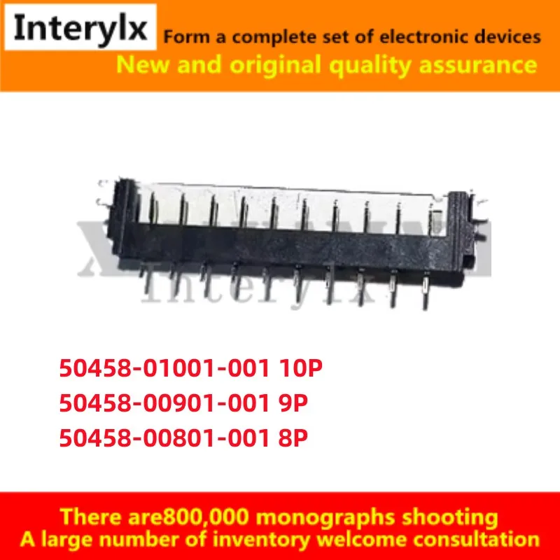 1Pcs/Lot Original 50458-01001-001 10P 50458-00901-001 9P 50458-00801-001 8P 50458-01001-001 2.0MM pitch iron shell FPC connector