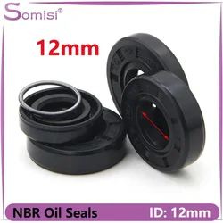 2/5/10pcs ID 12mm NBR Oil Seal TC-12*19/20/21/22/23/24/25/26/28/30/32/35*5/6/7/8/10 Nitrile Rubber Shaft Double Lip Gasket