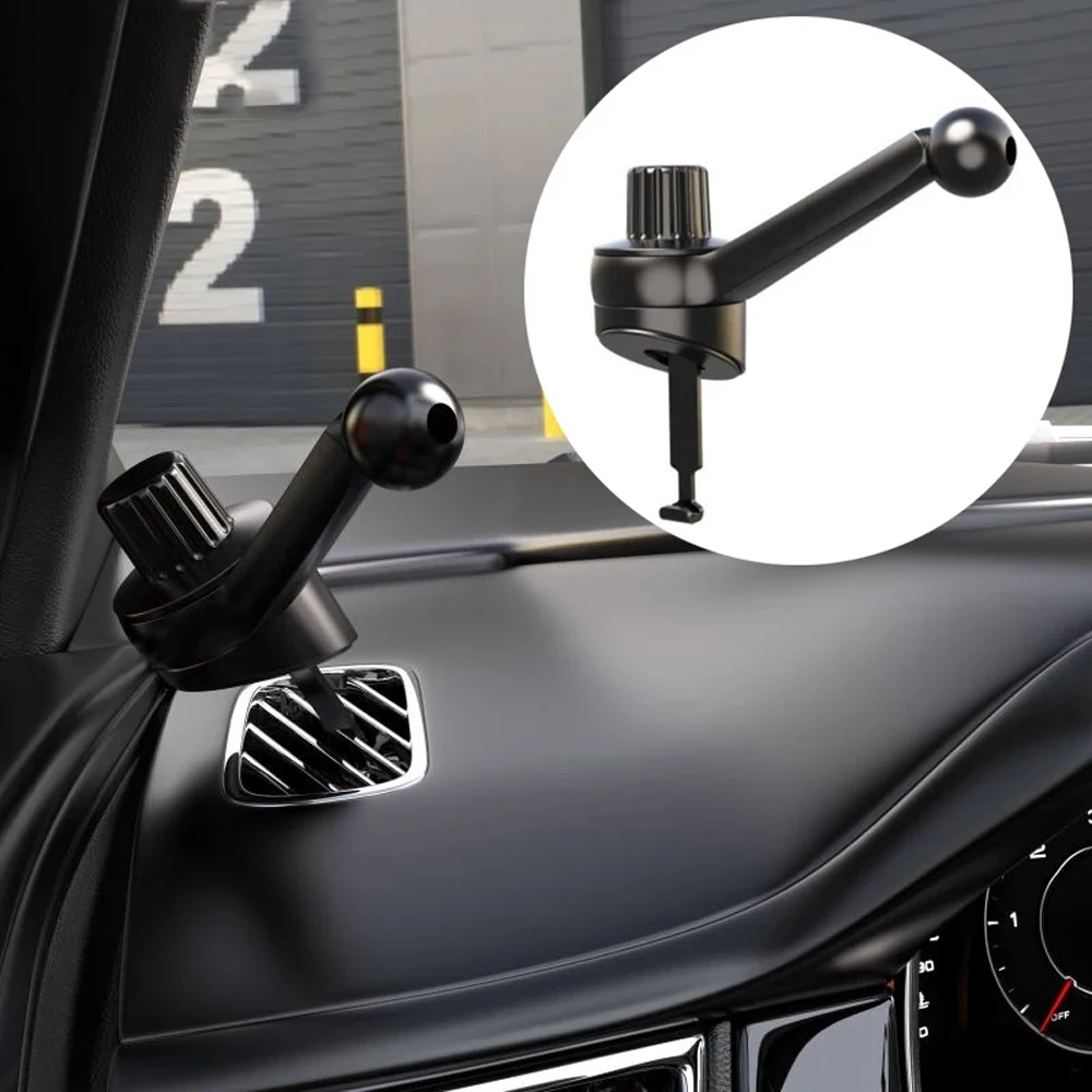 McGiLLon Universal Car Air Vent Clip Mount 17mm Ball Head Base Spiral Hook for Car Air Outlet Mobile Phone Holder for GPS Stand