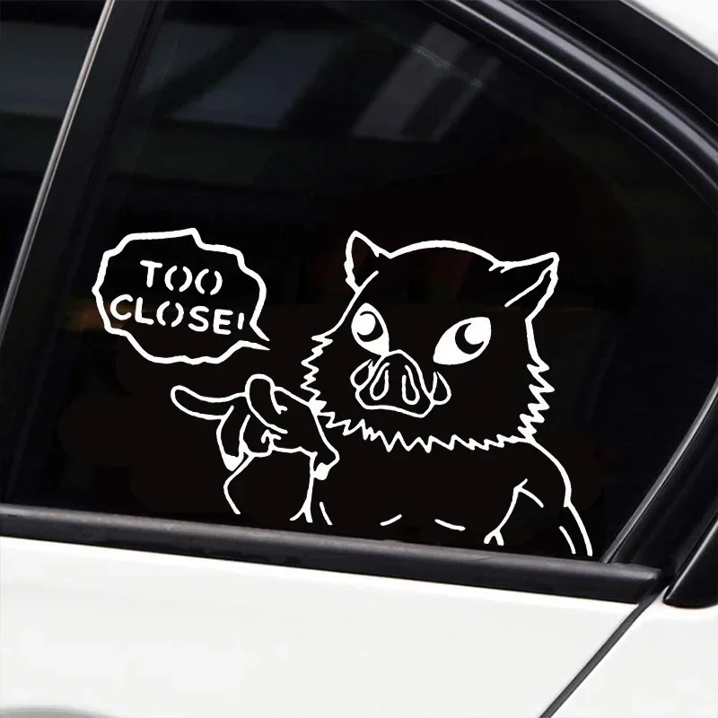 قريبة جدا تحذير شيطان القاتل أنيمي سيارة ملصق السيارات الجسم الوفير نافذة دراجة نارية محمول جدار الفينيل فيلم ملصق مائي اكسسوارات السيارات