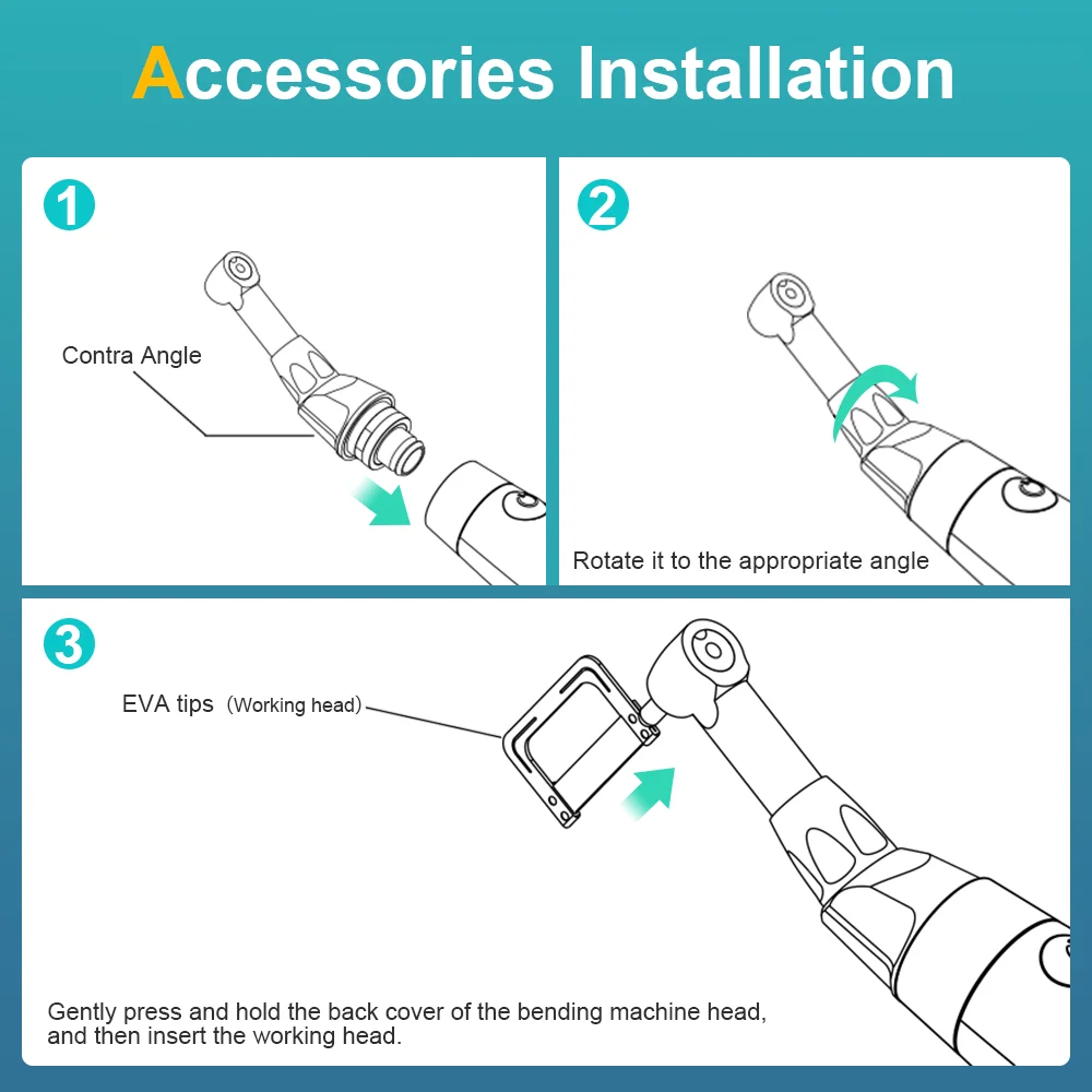 AI-EVA-MT7/końcówki i akcesoria do ortodoncji dentystycznej kątnica elektryczna pionowa piła posuwisto-zwrotna zamocowanie wiertła