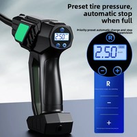 Portable Gun-Type Electric Car Air Pump for Sedan Tire Pressure Automatic High Pressure Inflating Wireless Vehicle Air Pump