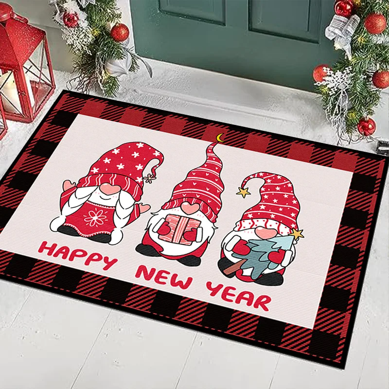 Christmas Tree Lights  Theme Floor Mat Kitchen Bedroom Decor Carpet Home Entrance Doormat Bathroom Door Foot Rug