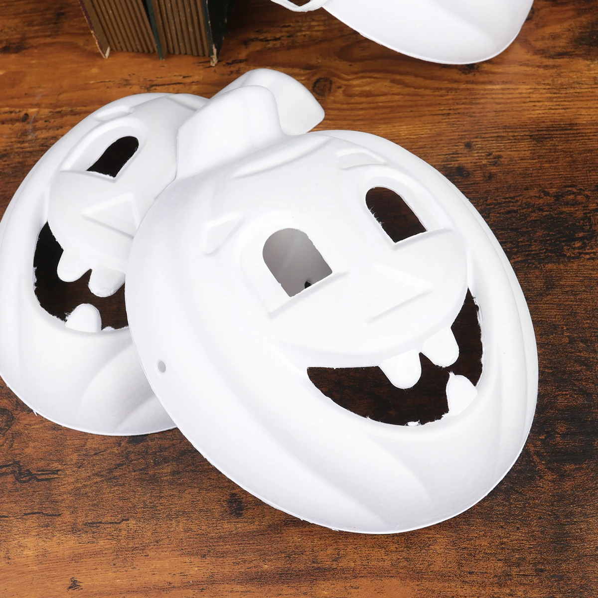 

10 Pcs Pulp Mask Masquerade Costume DIY Blank Cartoon Cosplay Accessory Eco-friendly White Party Child