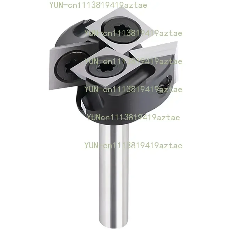 Insert-Style Spoilboard 4 Flute Face End Milling Cutter For Wood 6Mm Shank Planing Bits CNC Surfacing Router Bit