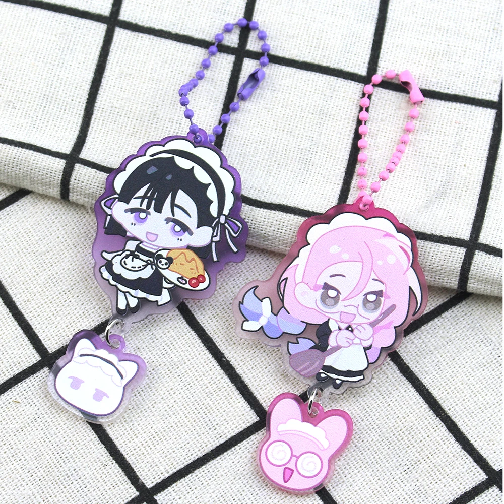 Anime Alien Stage Chain for Pants Keychain Cartoon MIZI&SUA Pendant Acrylic Key Chain