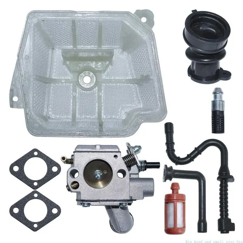 581C C3R-S236 Carb Carb Gasket لـ MS361 MS 361 Chainsaw استبدال 1135 120 0601 مع مرشح زيت وقود الهواء
