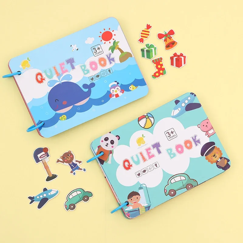 DIY Kids Quiet Books First Busy Book Animal Numbers Matching Logical Life Ability Learning Montessori Educational Toys For Baby