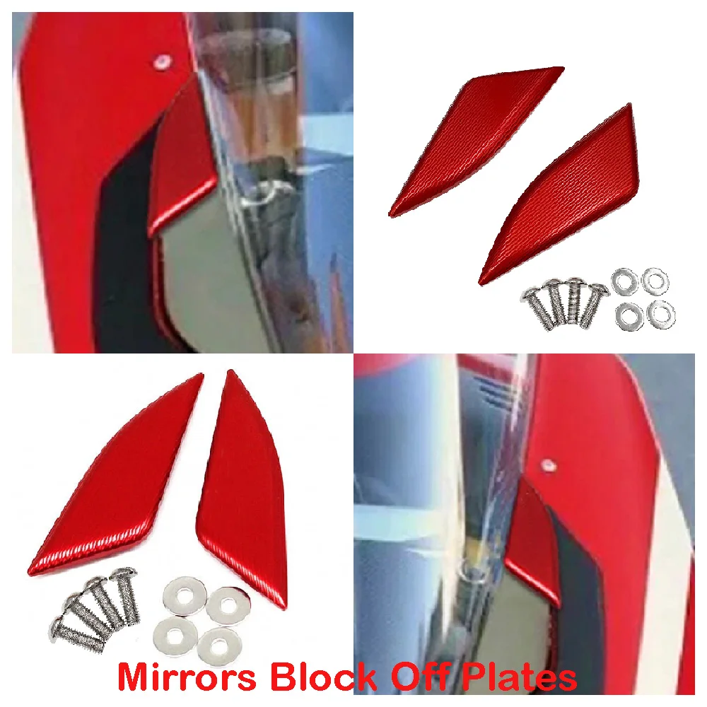 

Fits for Ducati Panigale V2 V4 S R Superleggera V4S V4R 2018-2024 Motorcycle Mirrors Block Off Plates Mirror Base Hole Caps Kits