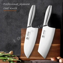 Set di coltelli da cucina giapponesi professionali mannaia da cuoco 3 cr13 tagliaverdure in acciaio inossidabile affettatrice per carne coltello da cucina giapponese