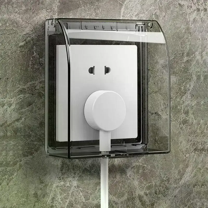 Universal 86 Type Wall Socket Waterproof Box Transparent Plate Switch Protection Cover Household Electrical Socket Accessories