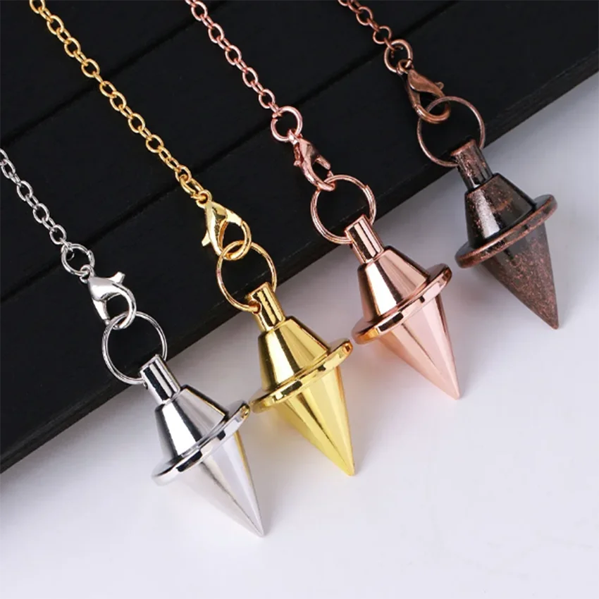 Copper Metal Spinning Top Pendulum For Dowsing Divination Energy Meditation Scrying Witchcraft Pendulums Tool Spiritual Pendulos