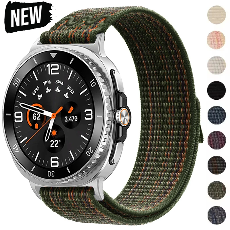 

Nylon Bands for Samsung Galaxy Watch 8 40mm 44mm 8 Classic 46mm Sport Loop Strap Bracelet for Galaxy Watch 8/8classic Wristband