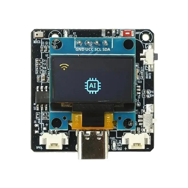 

AA08-ESP32-C3 Модуль голосового датчика AI с экраном дисплея 0,96 дюйма для платы разработки голосового диалога Deepseek/Xiaozhi AI