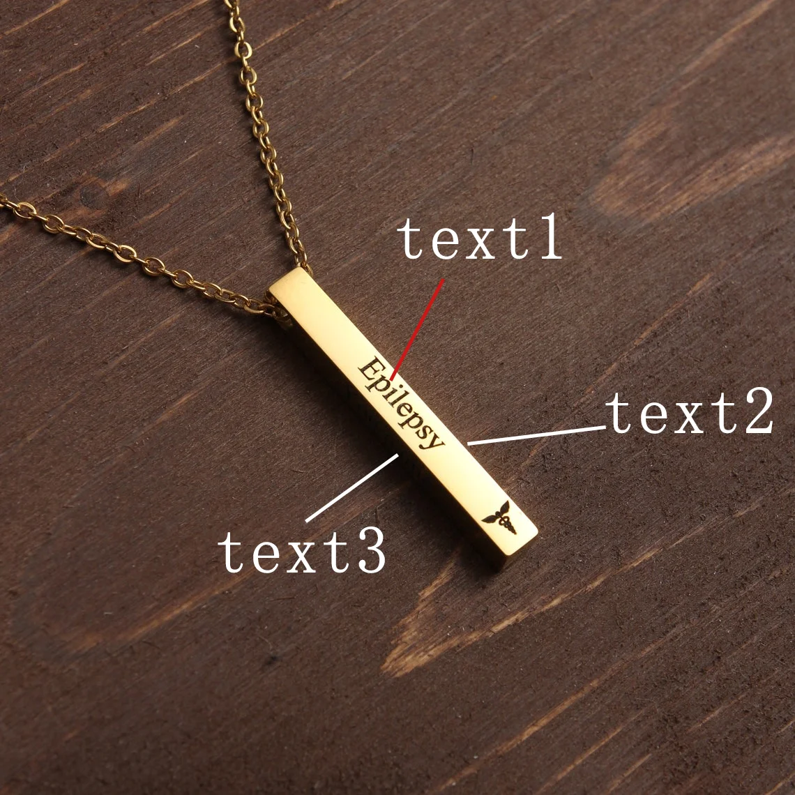 شخصية تنبيه طبي قلادة الفولاذ المقاوم للصدأ مرض السكري التوحد قلادة بار علامة الهوية الطبية محفورة الملحقات الإسعافات الأولية