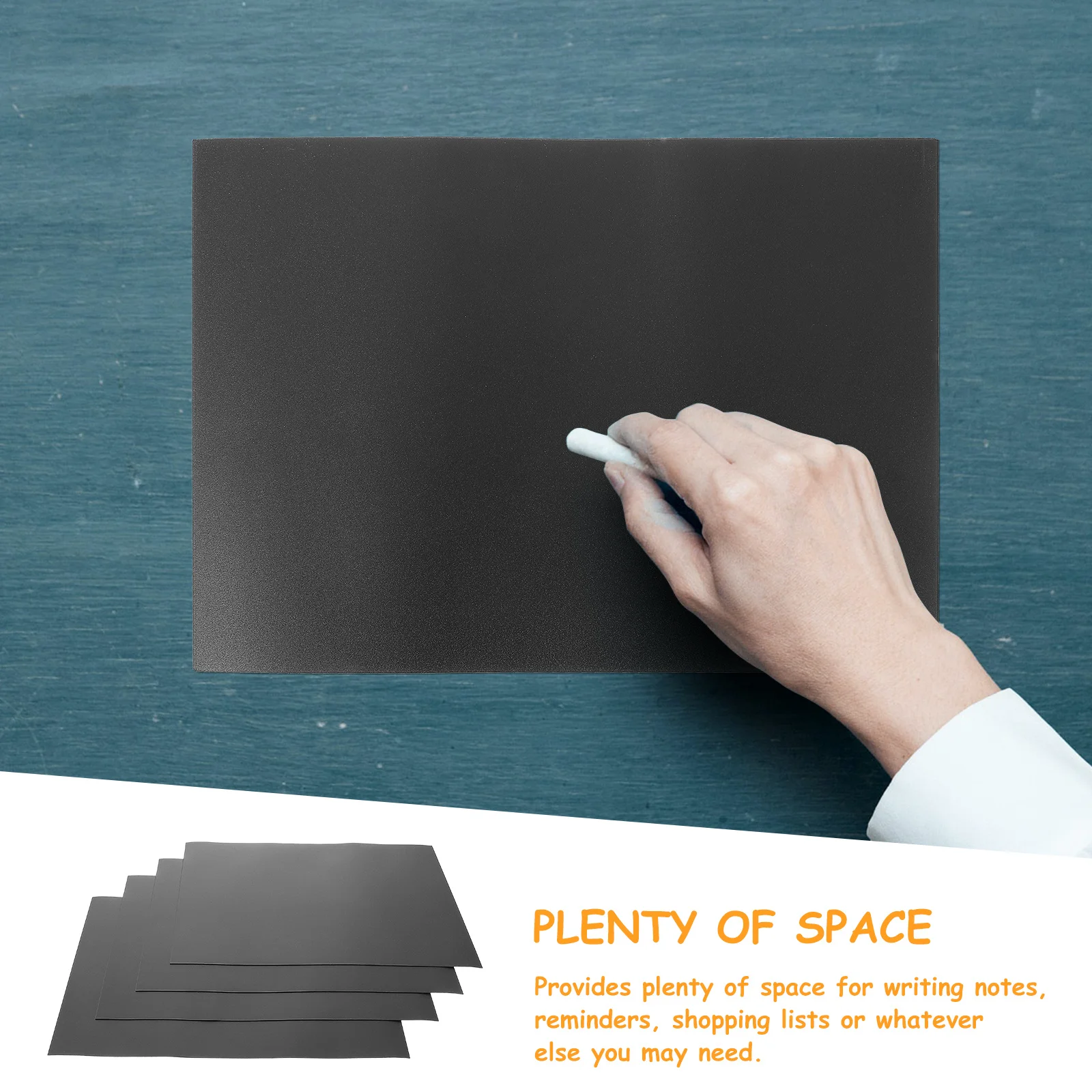 

4Pcs Erasable Magnetic Blackboard A5 Size Reusable Fridge Note Board Strong Magnetic Backing for Kitchen Office Organization