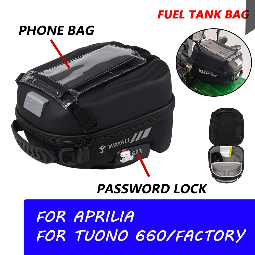 

Motorcycle Accessories Fuel Tank Bag TankLock Racing Bags Saddle For Aprilia 660 Tuono 660 Factory Tuono660 2021 2022 2023 Parts