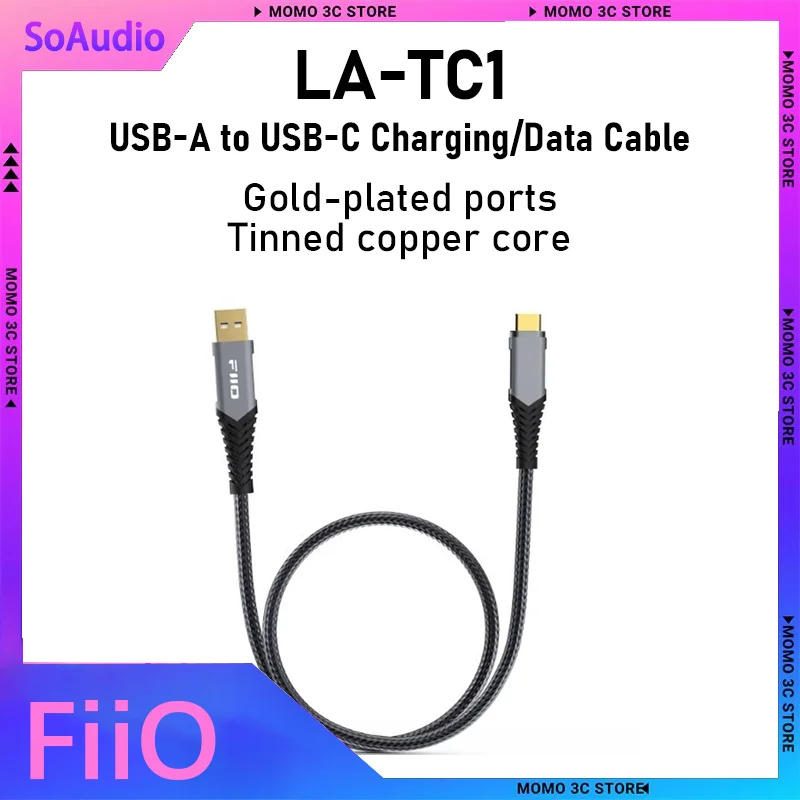 FiiO LA-TC1 USB-A To Type C Decoding Cable Durable Braided H
