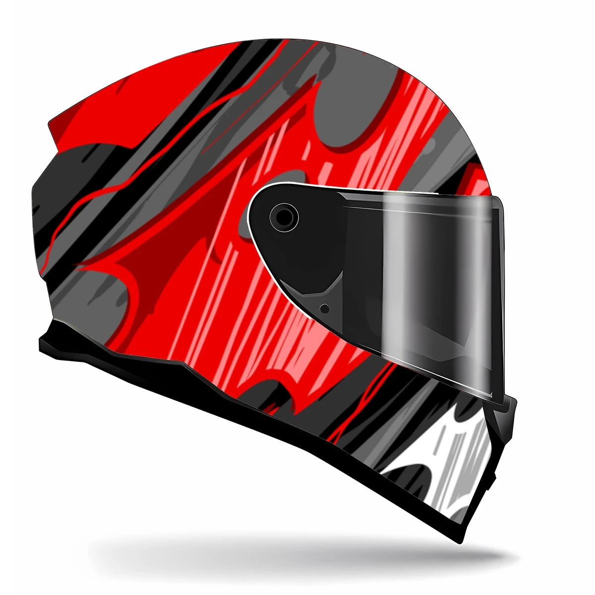 Abstract Racing Stripes Full Helmet Wrap Sticker Motorcycle Helmet Racing Graphic Decal Vinyl Wrap Helmet Decorative Sticker