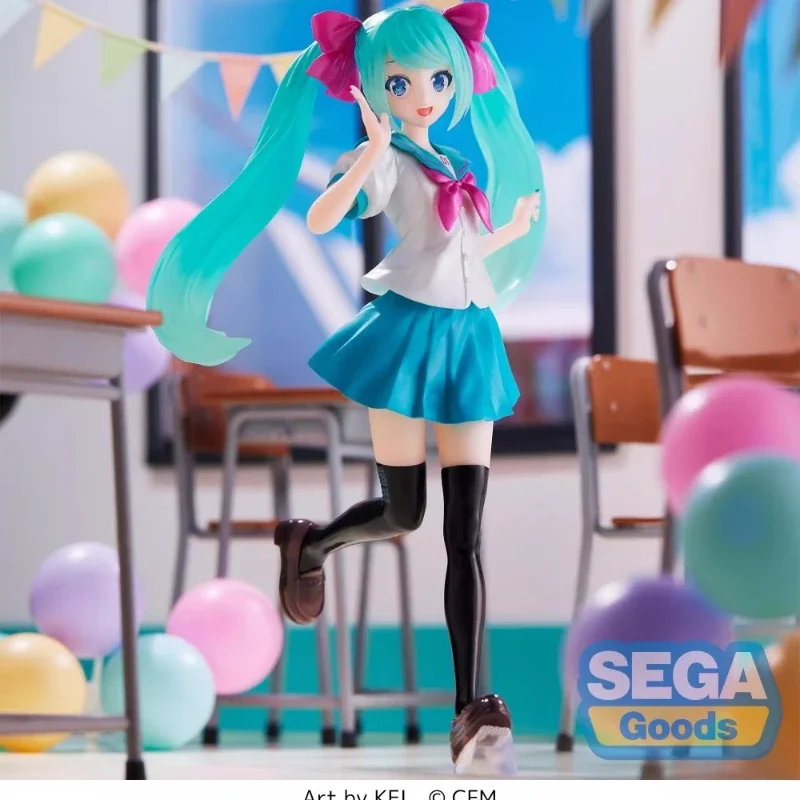 SEGA Original Luminasta Virtual Singer Anime Figure Hatsune Miku 16th Anniversary Action Figure Model Toys for Kids Gift